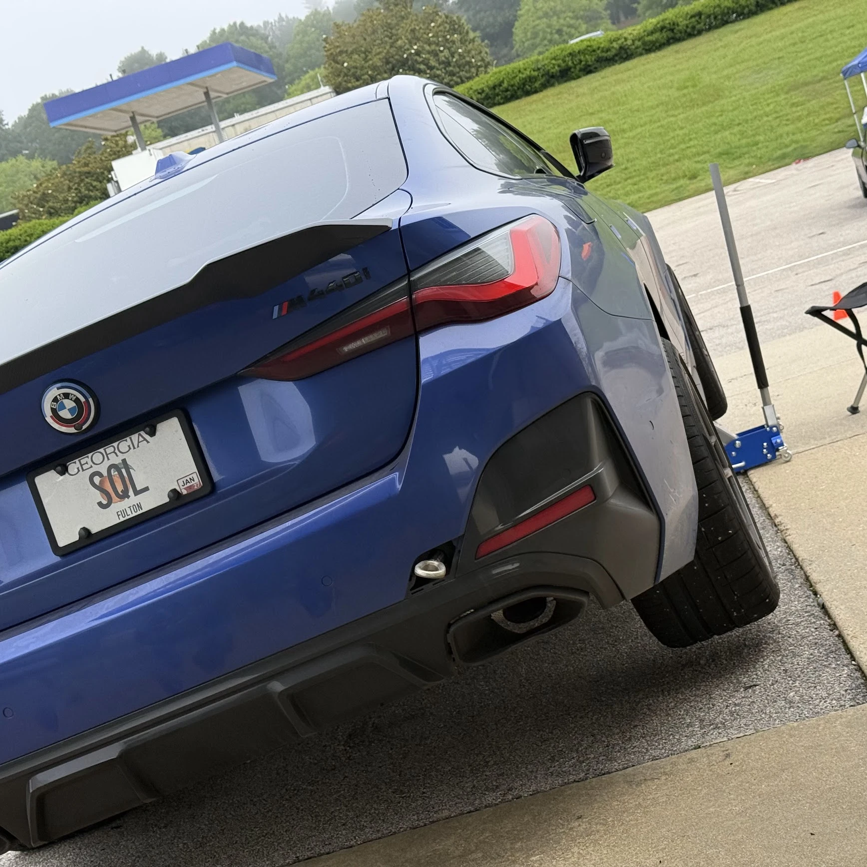 The M440i on the jack at Barber, May 31